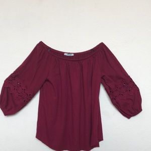 Off the shoulder shirt